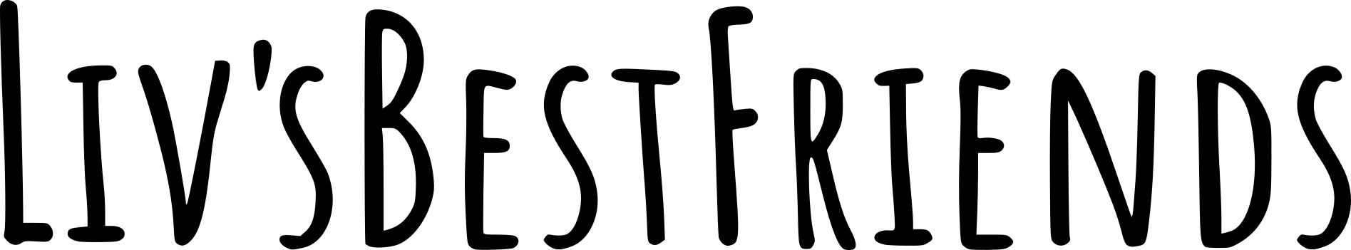 Stylized text logo of Liv's Best Friends. Reads "Liv'sBestFriends" without spaces between the words.
