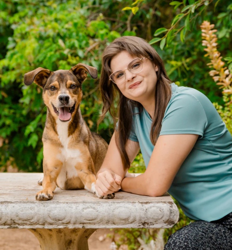 Liv and her dog